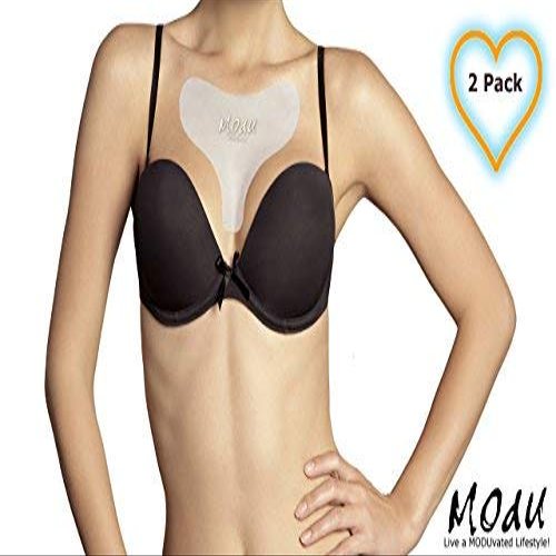 (2 Pads), Decollete Anti Wrinkle Chest Pads, Chest Wrinkle Remover, 100% Hypoallergenic Medical Grade Silicone, Extra Strength Adhesive