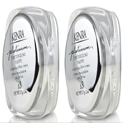 Kenra Platinum Texturizing Taffy 13 | Styling Fiber Crme | Medium Hold |Defines, Details, & Smooths Styles |Superior Control for Sculpting Short & Long Hairstyles |All Hair Types | 2 fl. Oz (2-Pack)