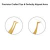 12cm Professional Golden Tweezers for Eyelash Extension Hand Crafted Japanese Stainless Steel Precision Tweezers (L-Shape Tip.) view 3