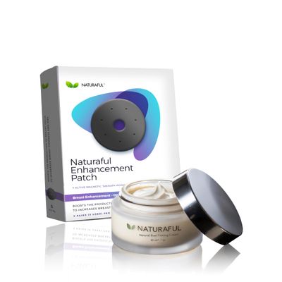 NEW NATURAFUL - Breast Enhancement Cream & Enhancement Patch BUNDLE - Natural Breast Enlargement, Firming and Lifting | Trusted by Over 100,000 Users & Includes Handbook | $143 Value Bundle