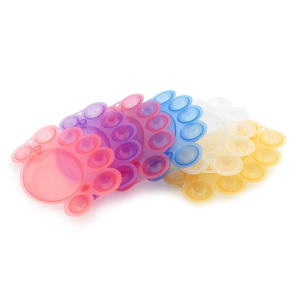 Rolabling 6Pcs Nail Art Palette Multi Grid Gel Polish Mixing Tray