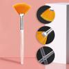 Soft 'N Style Facial Brushes Fan Mask Brush, Soft Makeup Brushes, Mask Applicator Brushes Tools Cosmetic Tools for Peel Mask,Mask Applicator Brushes Tools, Makeup Women Girls (2, Yellow) view 3