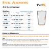 Tat2X Ink Armor Premium 3/4 Arm Tattoo Cover Up Sleeve - No Slip Gripper - U.S. Made - Black - XL2X (single arm/elbow sleeve) view 2
