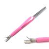 OdontoMed2011 C-Curve Nail Pinching Tool Magic Wand Multi-Function Color (Pink) Cuticle Pusher Tweezer Nail Art Pincher Tool Stainless Steel Dual-end False Nail Shaping Tweezers Manicure Tools view 1