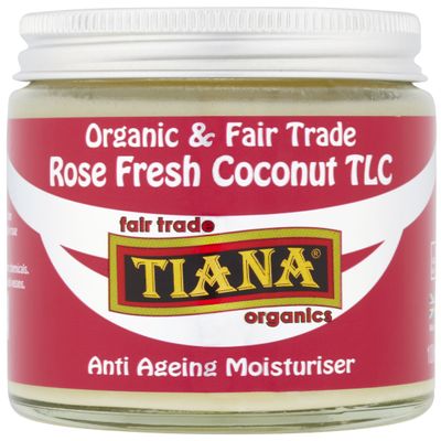 Tiana Organic Rose Fresh Coconut Anti Ageing Moisturiser 100ml
