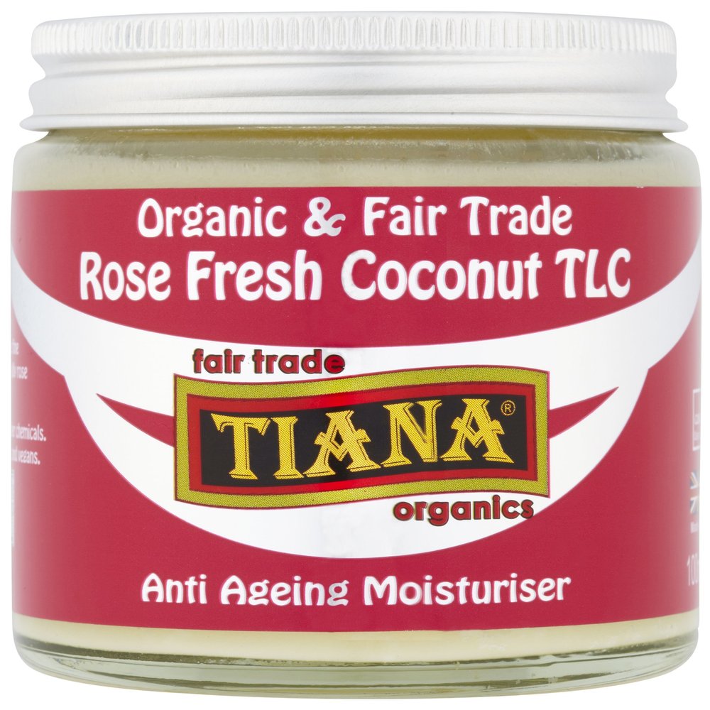 Tiana Organic Rose Fresh Coconut Anti Ageing Moisturiser 100ml