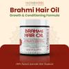 Vadik Herbs Brahmi Hair Oil (8 oz) All natural herbal hair oil for hair growth, hair conditioning, dandruff and dry scalp with Rosemary Oil | Herbal scalp treatment view 2
