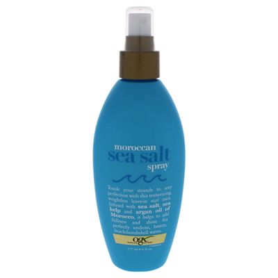 OGX Argan Oil of Morocco Hair-Texturizing Sea Salt Spray, Curl-Defining Leave-In Hair Styling Mist for Tousled Beach Waves and Textured Hold, Paraben-Free, Sulfate Surfactants-Free, 6 fl oz