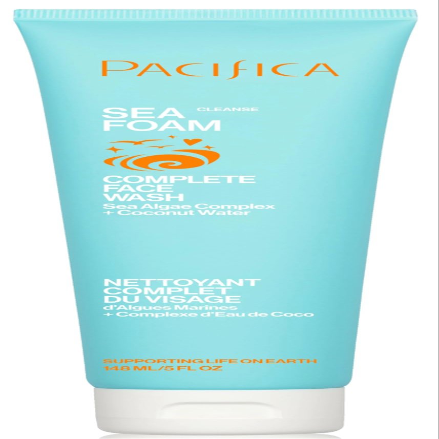 Pacifica Beauty Sea Foam Face Cleanser, Daily Gentle Foaming Face Wash, With Coconut Water + Sea Algae Complex, Removes Makeup, For Combination and Oily Skin, Vegan and Cruelty Free, Clean Skin Care