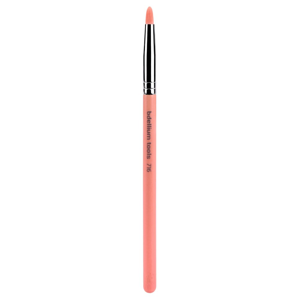 Bdellium Tools Professional Makeup Brush - Pink Bambu Series 716 Smoky Eyeliner - With Soft Synthetic Fibers, For Thick Lining (Pink, 1pc)