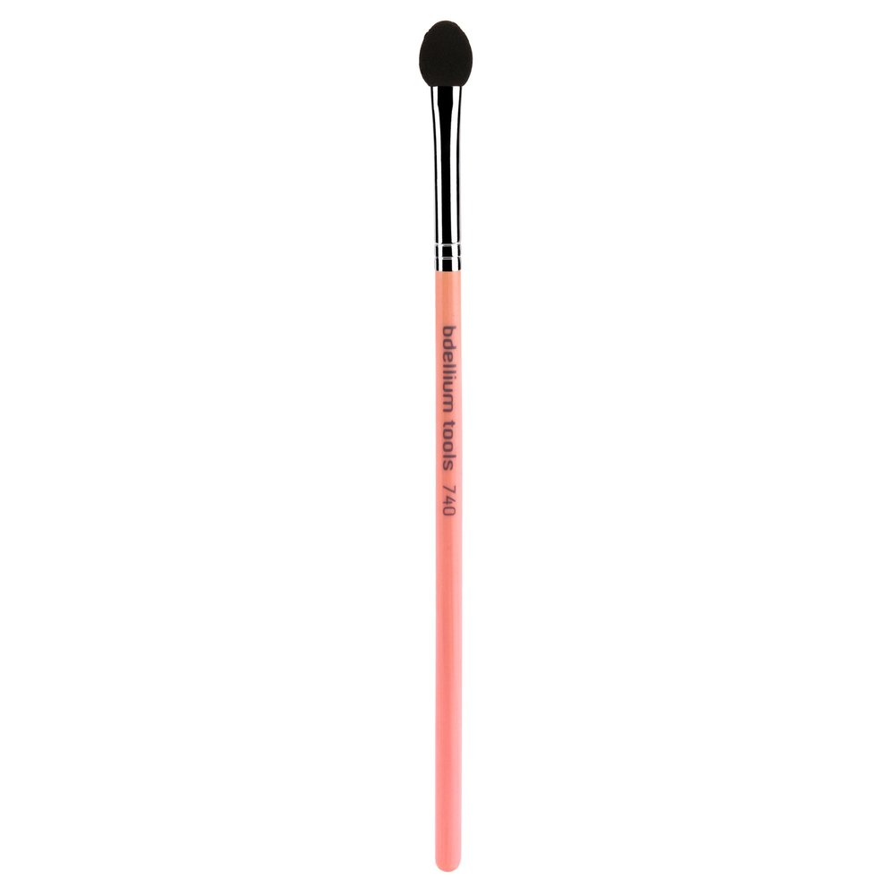 Bdellium Tools Professional Makeup Brush - Pink Bambu Series 740 Sponge Applicator - With Soft Rubycell Foam, For Eyeshadow Application (Pink, 1pc)