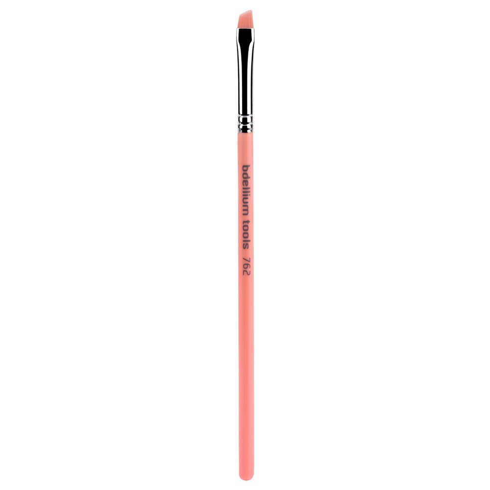 Bdellium Tools Professional Makeup Brush - Pink Bambu Series 762 Small Angle - With Soft Synthetic Fibers, For Shaping & Filling Eyebrows (Pink, 1pc)