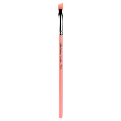 Bdellium Tools Professional Makeup Brush - Pink Bambu Series 763 Angled Brow - With Soft Synthetic Fibers, For Defining Eyebrows (Pink, 1pc)