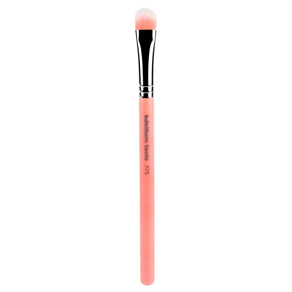 Bdellium Tools Professional Makeup Brush - Pink Bambu Series 775 Duet Fiber Shader - With Soft Synthetic Fibers, For Shading Eyeshadow (Pink, 1pc)