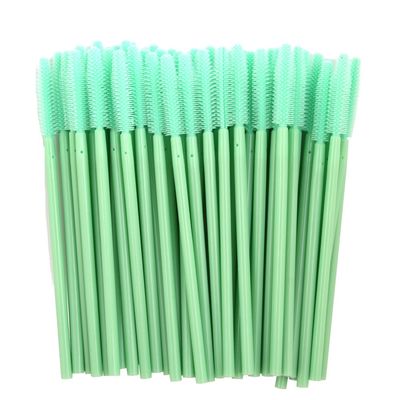 KOLIGHT Pack of 1000pcs Colorful Disposable Mascara Brush Silicone Head Wands Applicator Makeup Eye Lash Brush Kits (Green)