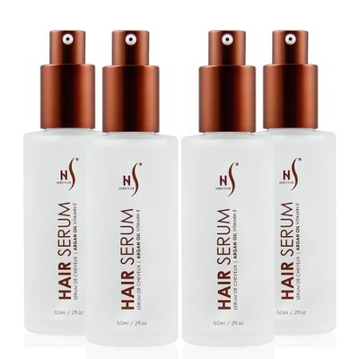 HerStyler Serum, 4 Pack - Hair Styling Agent with Argan Oil for Dry, Damaged Hair - Frizz Control Serum for Straightening, Shine, Trendy Tresses