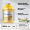 Horbach Sweet Almond Oil 64 fl oz | for Hair and Skin | Cold Pressed & Hexane Free | Bulk Size Carrier Oil | Vegan, Non-GMO, Cruelty Free view 3