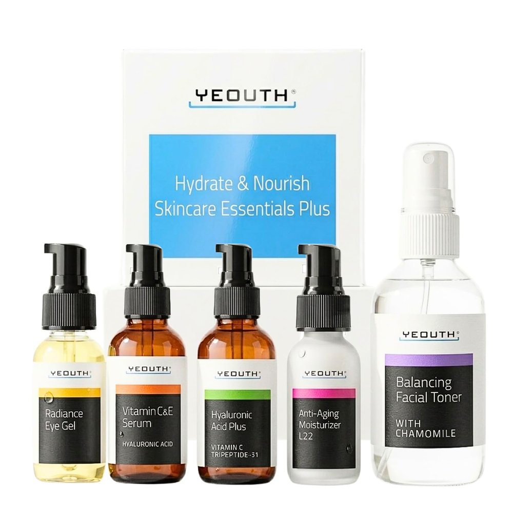 YEOUTH Skin Care Set for Complete Daily Skincare Routine 5-Piece