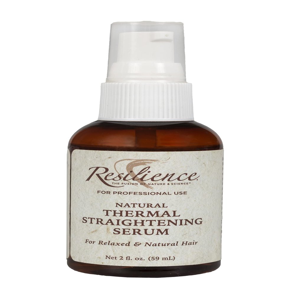 Gold Banner Beauty Products RESILIENCE Thermal Straightening Serum with Argan Oil 2oz - Protects Against Heat Damage for Up to 450 F - Strengthens, Nourishes and Shines
