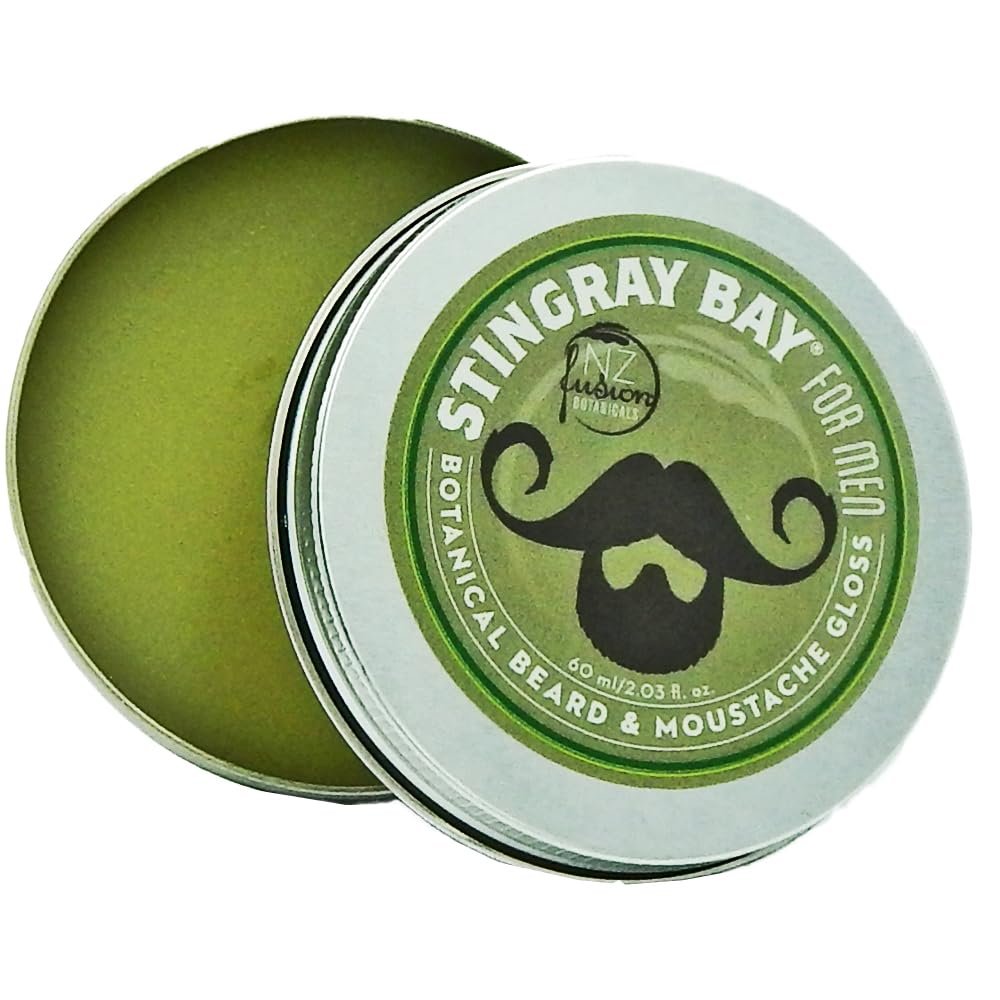 Stingray Bay Botanical Beard and Moustache Wax All-Natural Heritage Blend Lightweight Conditioning Hold