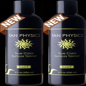 Tan Physics Sunless Tanner 8oz (Pack of 2) with Application Gloves  Self Tanning Lotion  Instant Tan Lotion for Face & Body  Natural Self Tanner for a Streak-Free, Long-Lasting Glow