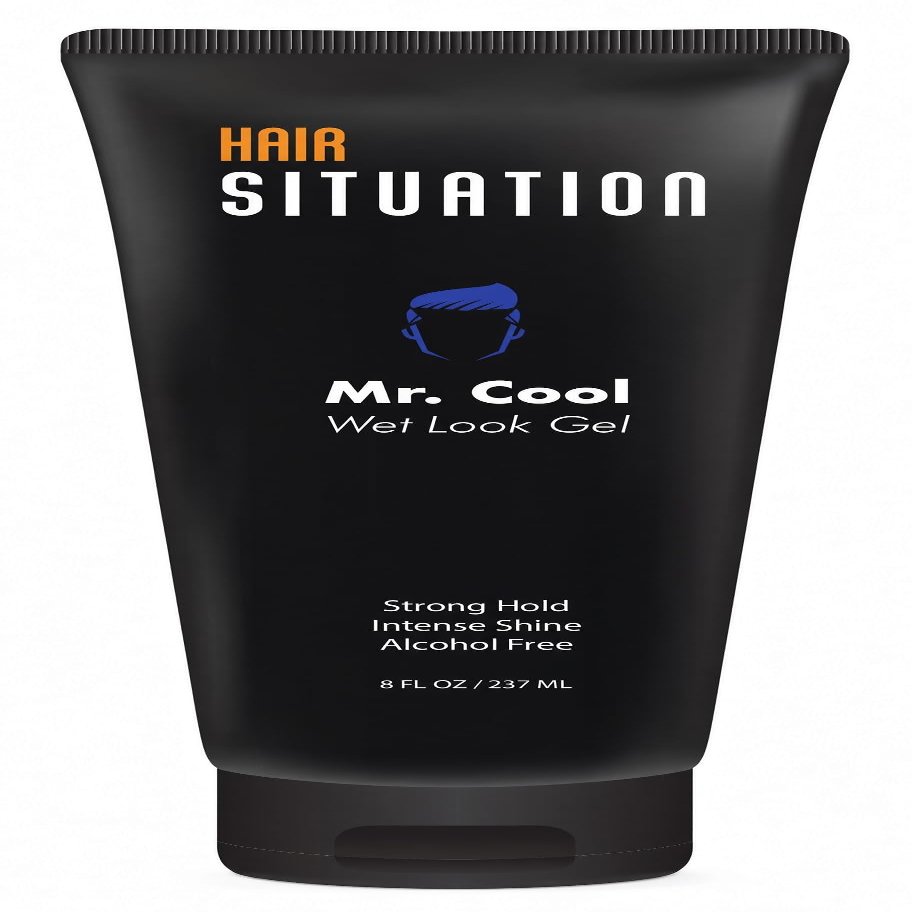 Hair Situation Mr. Cool Wet Look Hair Gel Strong Hold Styling Gel 8 Fl Oz