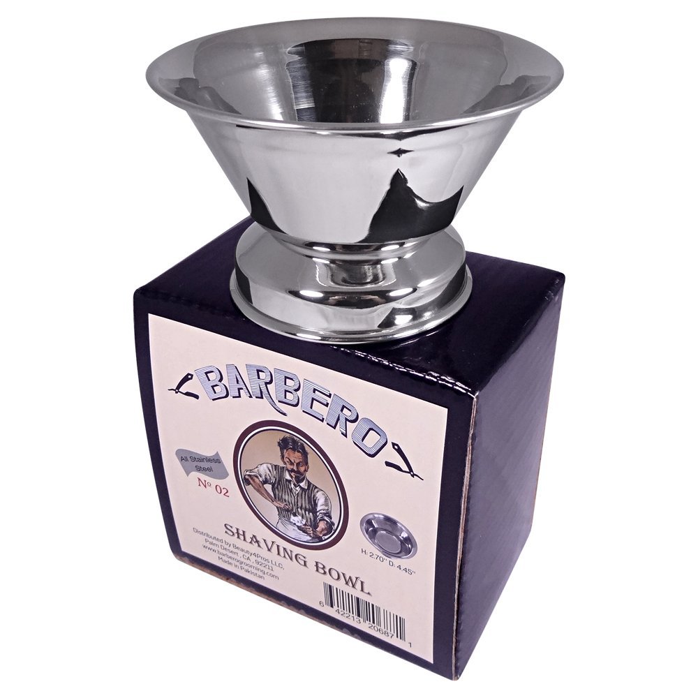 Barbero Deluxe Stainless Steel Shaving Bowl No.02