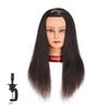 20-22" 100% Human Hair Mannequin Head Training Head Cosmetology Manikin with Free Clamp (Natural Black) view 1