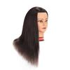 20-22" 100% Human Hair Mannequin Head Training Head Cosmetology Manikin with Free Clamp (Natural Black) view 2