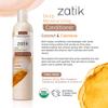 Zatik Naturals - Deep Moisturizing Conditioner - Coconut & Calendula, for Colored, Dry damaged Hair, Bio-degradable, pH Balanced, Vegan, FREE FROM EDTA, PEG, Parabens, fragrances, 10.8 fl oz, 320ml view 2