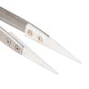 2 Pack Precision Ceramic tweezers Non-Conductive Anti-Static Highly Heat Resistant Tweezers view 3