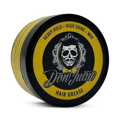 Don Juan Hair Grease Pomade 4 Ounce Jar | Heavy Hold | High Shine | Wax Based | Floral Barbershop Scent