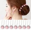 20 Pcs Wedding Bridal Imitation Pearls Crystal Rhinestone U Shaped Flower Hair Pins Clips - Women Hair Jewelry Accessories (Pink) view 1