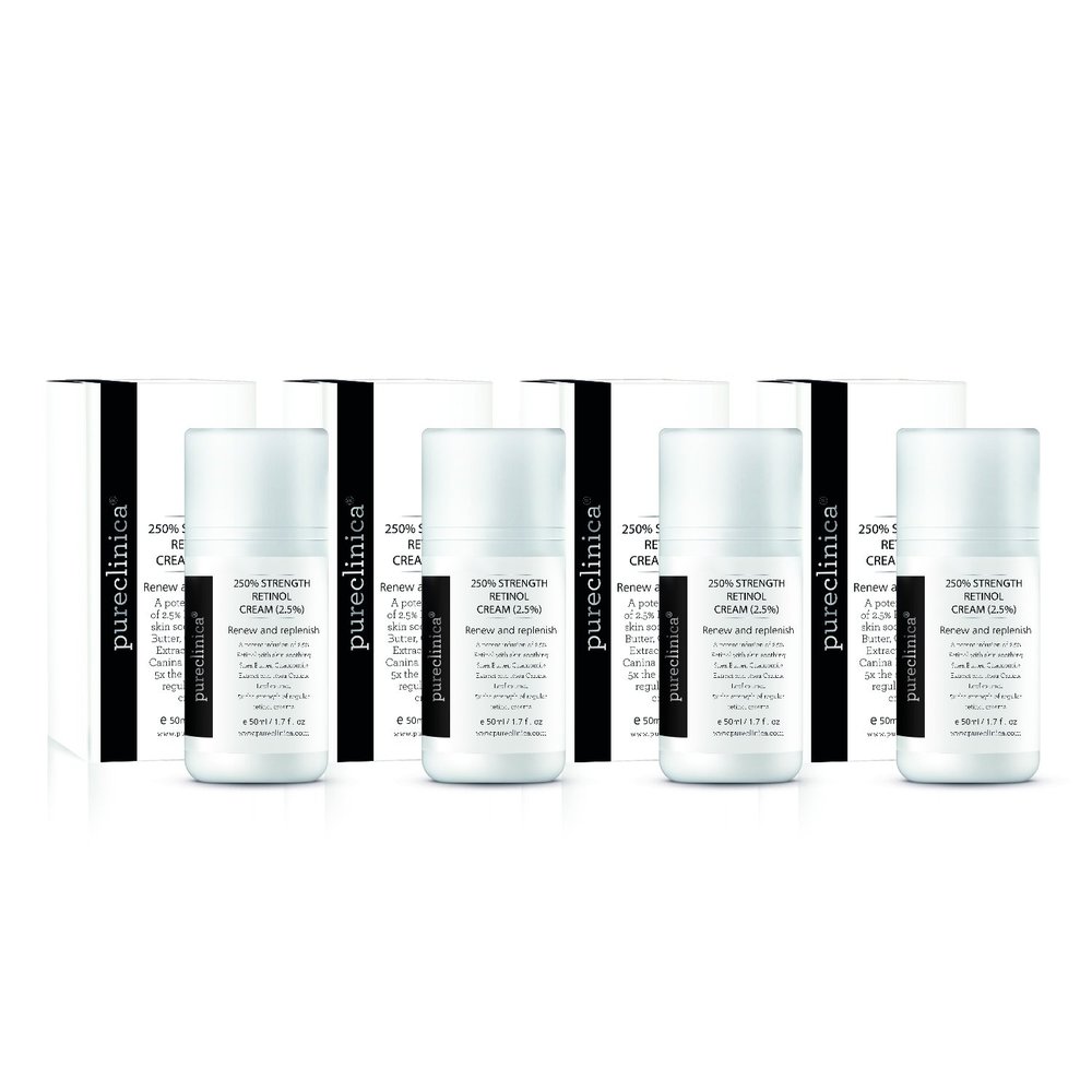 250% Strength Retinol Cream  50ml/ 1.7 fl. oz. Potent Anti-Aging, with 2.5x Active Ingredients Compared to Competitors (4 Bottles)