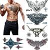 Large Tattoos Fake Temporary Body Art Stickers for Men Women Teens, VIWIEU 3D Realistic Girls Chest Temporary Tattoos, 5 Sheets, Water Transfer Body Tattoos view 1