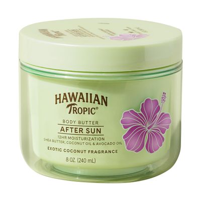 Hawaiian Tropic After Sun Body Butter with Coconut Oil, 8oz, After Sun Lotion, Moisturizing Body Lotion, After Sun Moisturizer, Coconut Body Butter, After Sun Care, After Sun Skin Care, 8oz