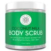 Pure Body Naturals Exfoliating Body Scrub with Hydrating Coconut Milk and Detoxifying Dead Sea Salt, Moisturizing Exfoliating Scrub, 12 Ounce (Packaging Varies) view 1