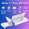 Make It Rite Mirror 4" Wide 2-Way for face Down vitrectomy Eyesight and COVID-19 proning Lung Recovery view 2