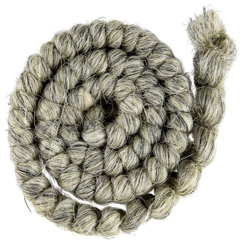 Mehron Makeup Crepe Hair | Fake Hair for Special Effects Makeup, Theatre, Stage & Screen, Cosplay, Halloween FX| 12 Inch Extra Long Braid (Light Grey)