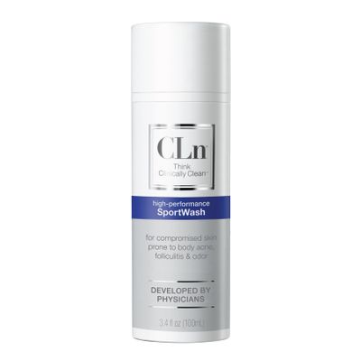 CLn SportWash  High-Performance Sport Body Wash, For Men & Women Prone to Body Odor, Foot Odor, Ringworm, Folliculitis, & Back Acne, Fragrance-Free & Paraben-Free, 3.4 fl. oz.