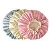 2PCS Women Lady Waterproof Elastic Double Layers Shower Caps Bath Spa Hat Hoods Bathroom Products (Gray) view 4