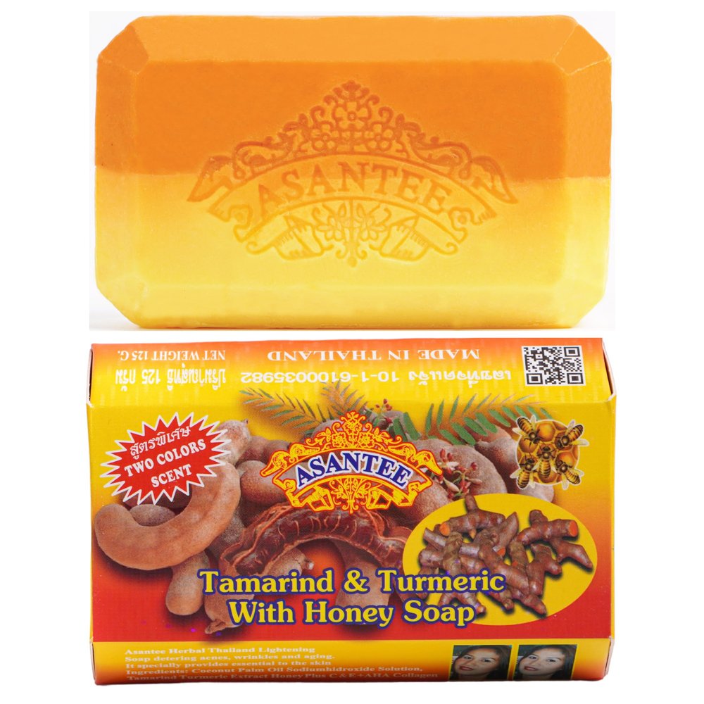 ASANTEE Tamarind and Turmeric with Honey Cleansing Soap Pack of 6