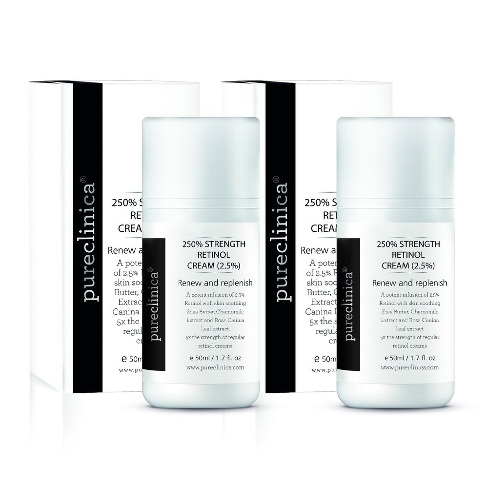 250% Strength Retinol Cream  50ml/ 1.7 fl. oz. Potent Anti-Aging, with 2.5x Active Ingredients Compared to Competitors (2 Bottles)