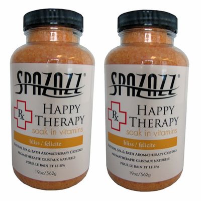 Spazazz Aromatherapy Spa and Bath Crystals - Happy Therapy 19oz (2 Pack)