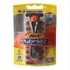 BIC Hybrid 3 Comfort Disposable Men's Razor, 3 Blades, Silver/Orange, 8 PK Bonus Pack (8) view 1