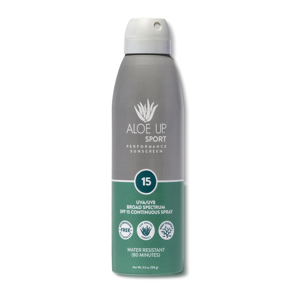 Aloe Up Sport Sunscreen Spray SPF 15, Water Resistant, Non-greasy, 6 oz