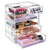 Sorbus Acrylic Makeup Organizer Set, 6-Drawer Vanity & Countertop Cosmetic Storage with Small & Wide Drawers, Clear Makeup Storage for Brushes, Lipsticks, Jewelry  Holiday Gift for Women & Teens view 1