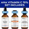 Medpeel 70% AHA & Vitamin C Brightening Essential Chemical Peel at Home Kit, Includes Peel, Prep, Neutralizer, Deep Strength Professional Grade Chemical Face Peel, Reduces Age Spots, 1oz/30ml view 3