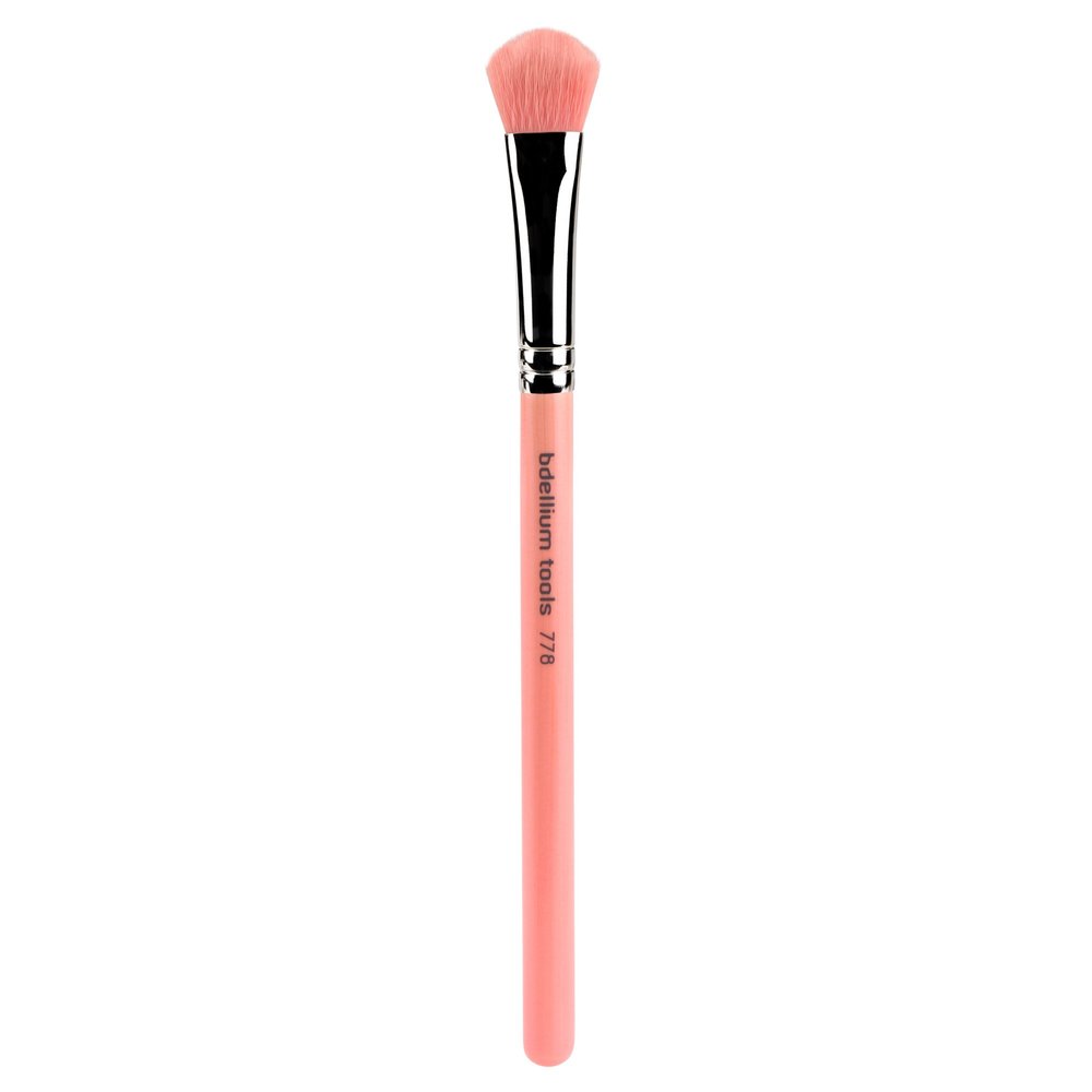 Bdellium Tools Professional Makeup Brush - Pink Bambu Series 778 Large Shadow - With Soft Synthetic Fibers, For Applying Shadow (Pink, 1pc)