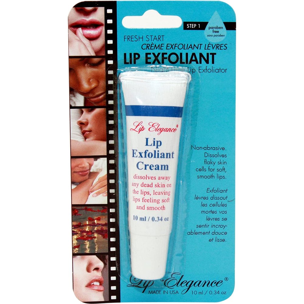Lip Elegance Lip Exfoliator Cream - Intense Lip Repair and Lip Treatment Lip Exfoliant Cream - Lip Scrub Cream for Everday Lip Care - 0.34 Oz